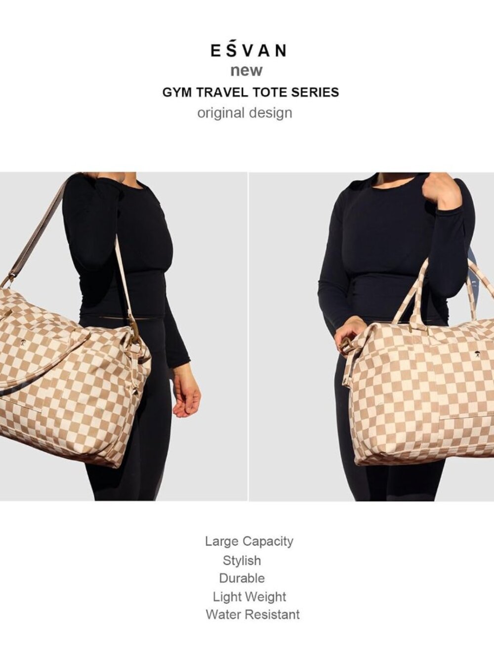 Travel Tote Duffel Gym Bag,Weekender Overnight Carry-on Tote Crossbody Bag with - Picture 6 of 7